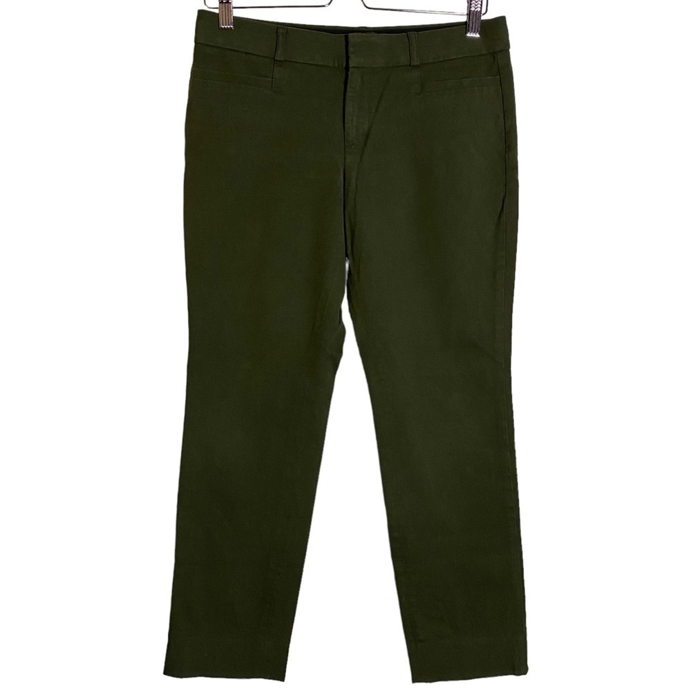 Banana Republic Dark Olive Green Sloan Pant Mid Rise Career Trousers 2 Petite 2P